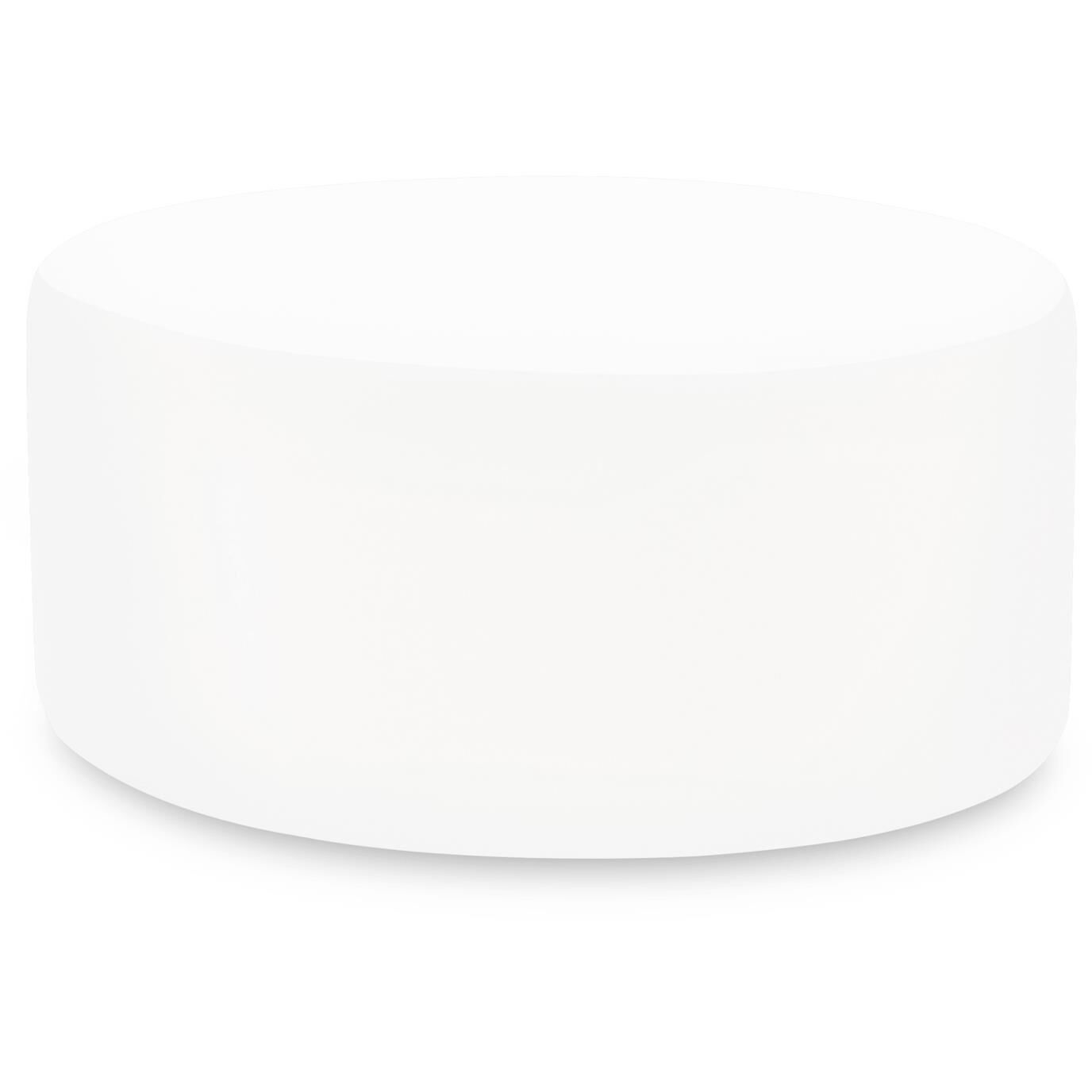 Universal 18 inch Seascape Natural Outdoor Round Ottoman with Slipcover