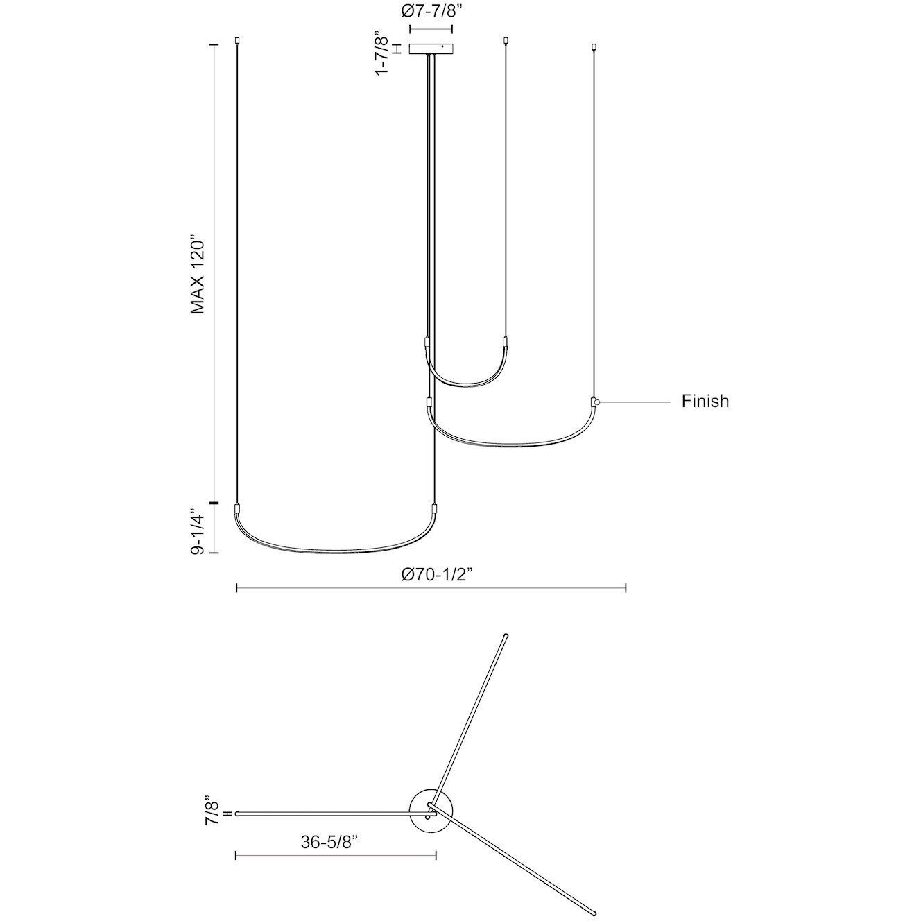 Talis 70.50 inch Pendant