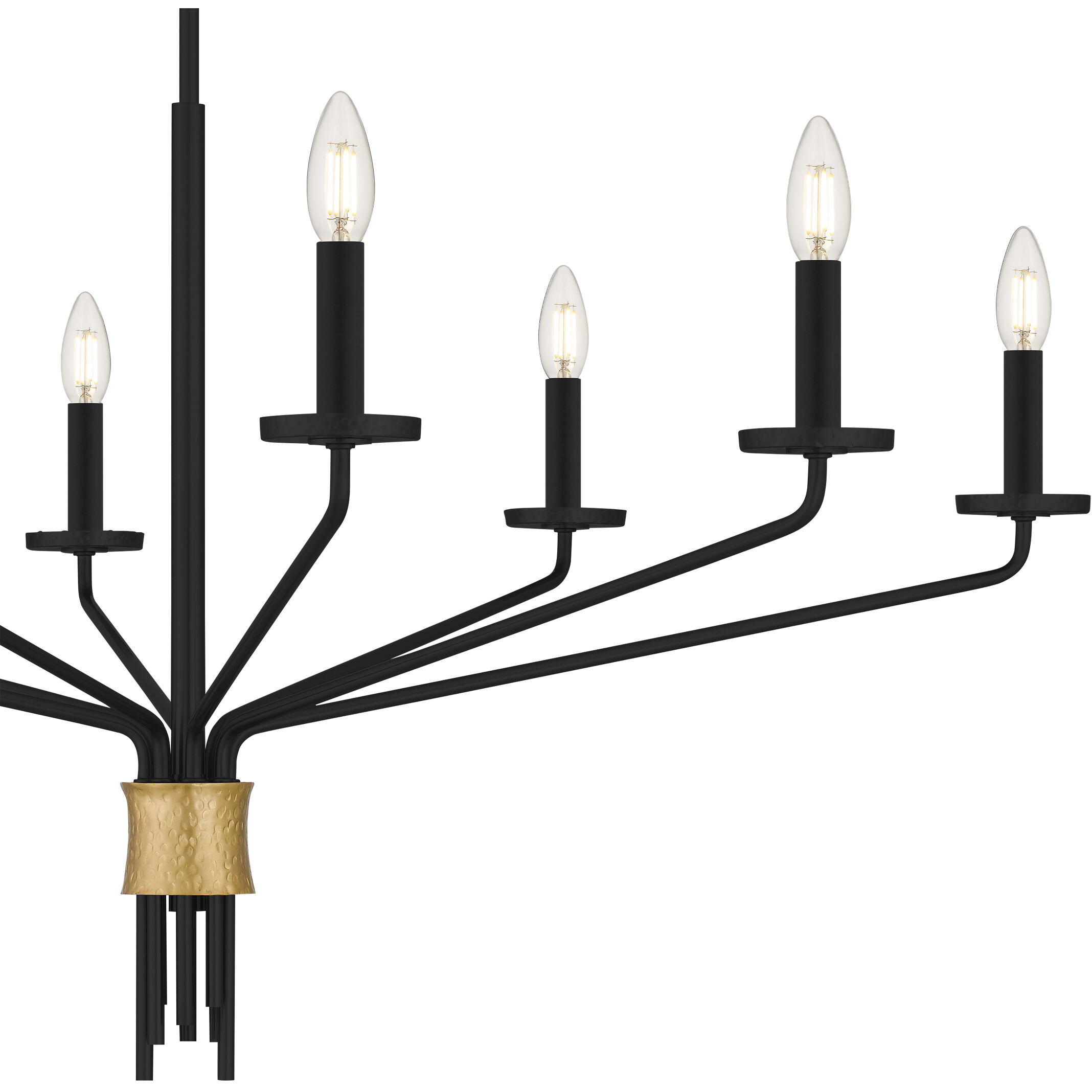 Alexander 8 Light 40 inch Matte Black Chandelier Ceiling Light