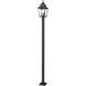 Raphael 3 Light 120.75 inch Sand Black Outdoor Post Mounted Fixture in Soft Sand Black