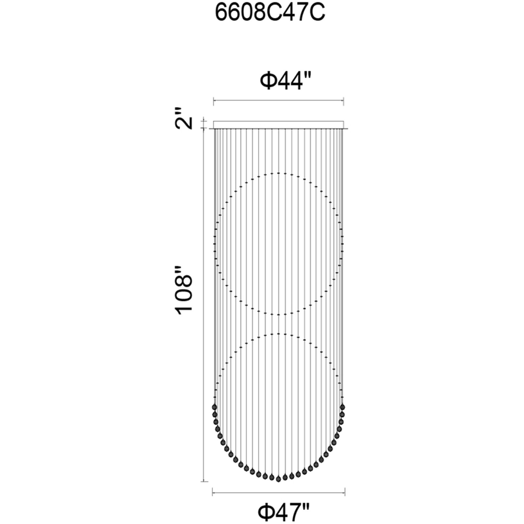 Double Sphere 21 Light 47 inch Chrome Flush Mount Ceiling Light