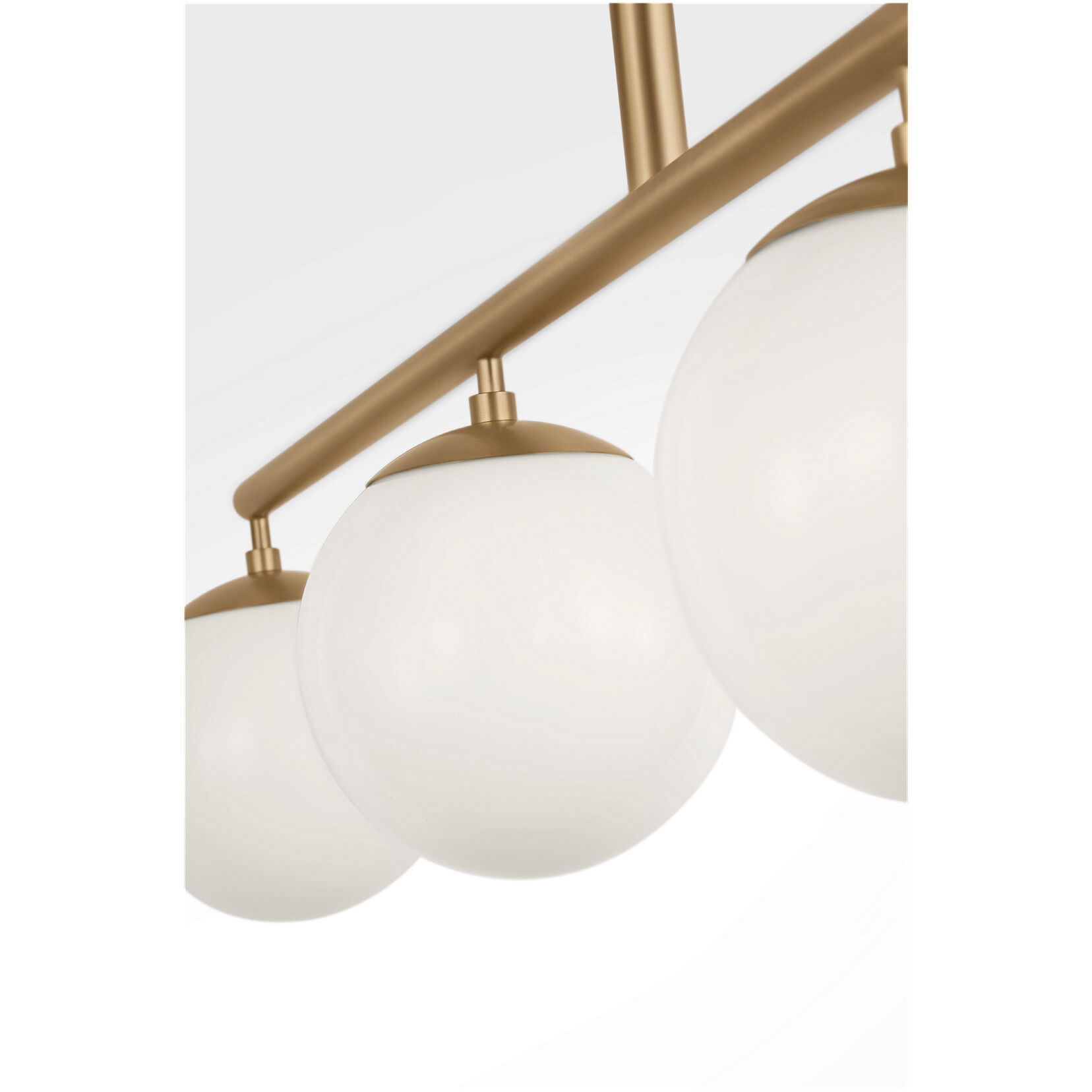 Nube LED 48 inch Satin Brass Linear Chandelier Ceiling Light
