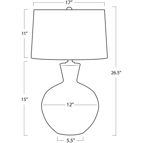 Reyka 26.5 inch 150.00 watt White Table Lamp Portable Light