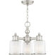 Middlebush 3 Light 16 inch Brushed Nickel Convertible Mini Chandelier/Ceiling Mount Ceiling Light