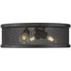 Channing 3 Light 15 inch Matte Black Flush Mount Ceiling Light