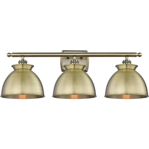 Adirondack 3 Light 28 inch Antique Brass Bath Vanity Light Wall Light