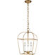 C&M by Chapman & Myers Stonington 3 Light 10 inch Antique Gild Indoor Lantern Ceiling Light