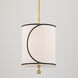 Zara 1 Light 11.5 inch Aged Brass Pendant Ceiling Light