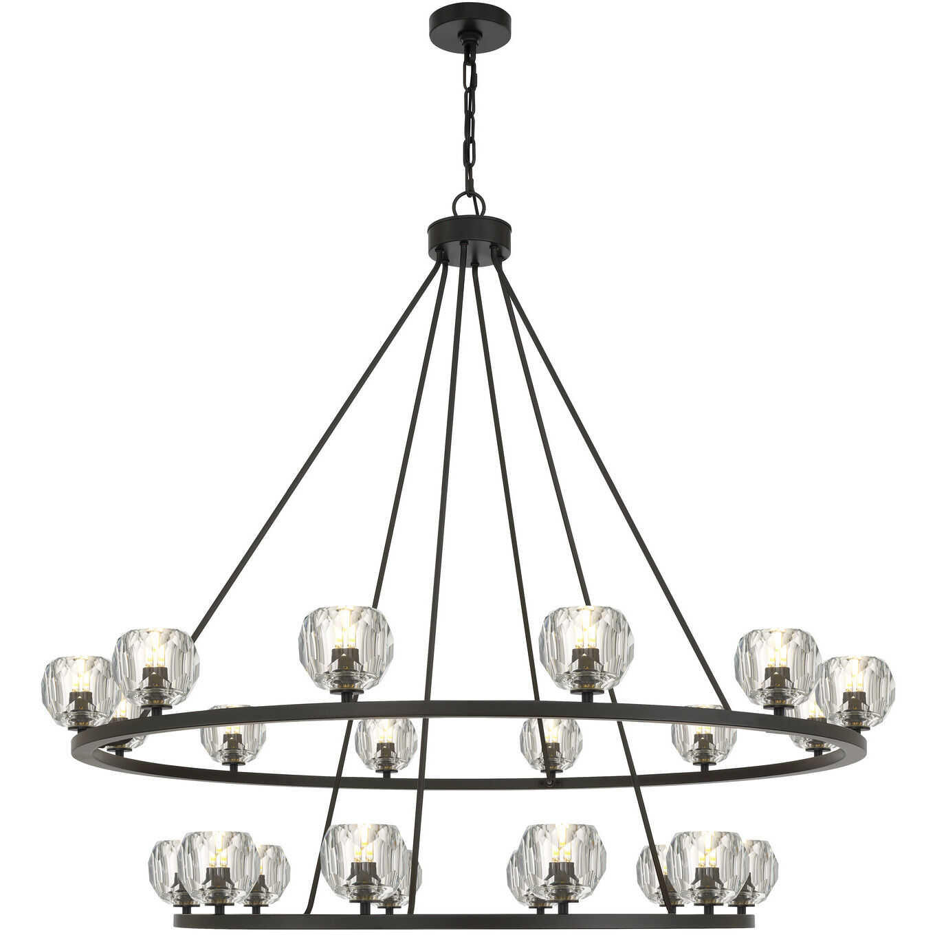 Aragon 22 Light 48 inch Matte Black Chandelier Ceiling Light