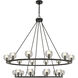 Aragon 22 Light 48 inch Matte Black Chandelier Ceiling Light
