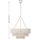 Phong 9 Light 30 inch Blanco Chandelier Ceiling Light
