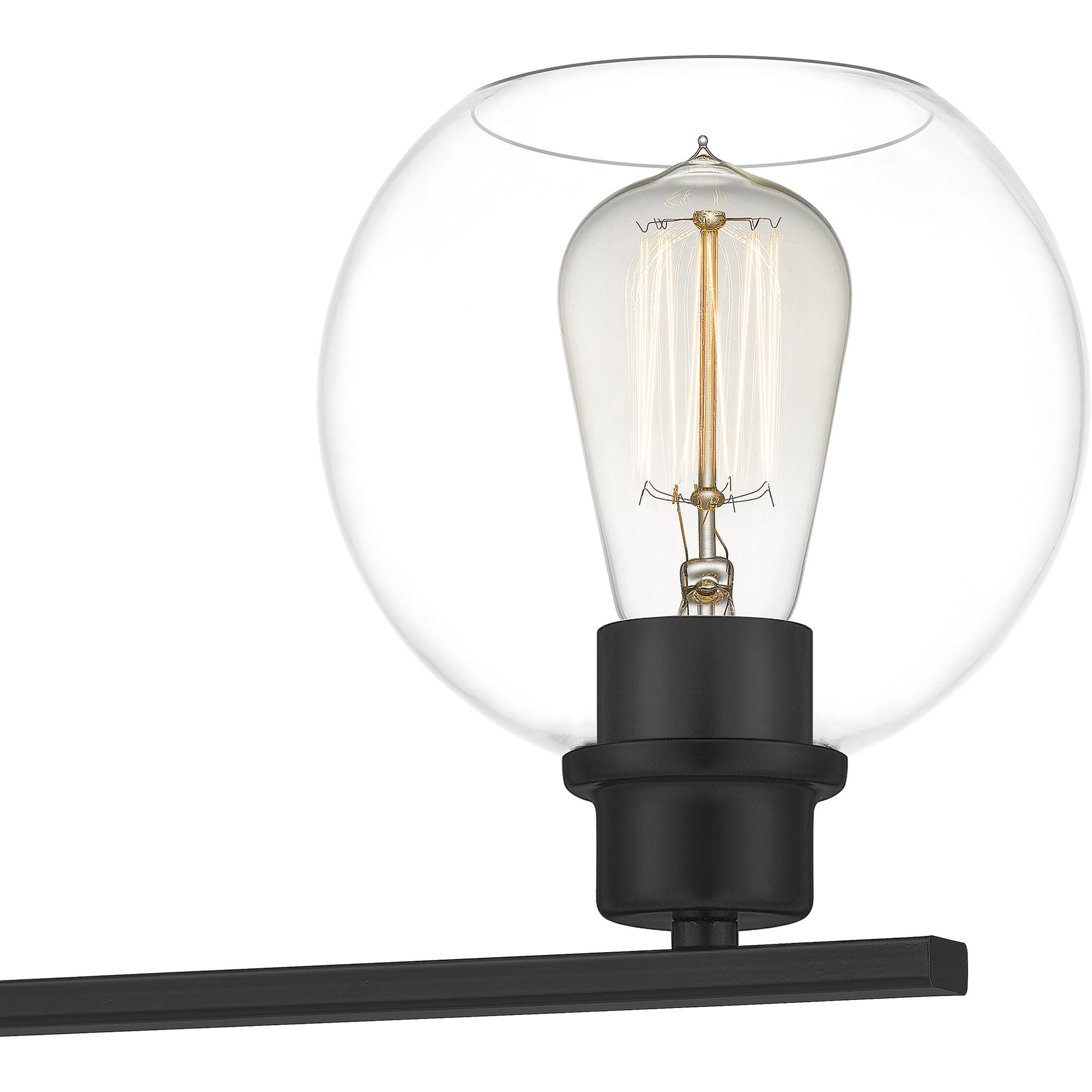 Pruitt 2 Light 16.5 inch Matte Black Bath Light Wall Light in Clear Glass