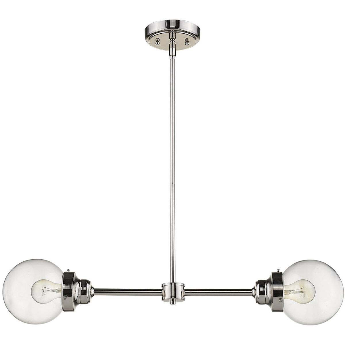 Portsmith 2 Light 30 inch Polished Nickel Island Pendant Ceiling Light