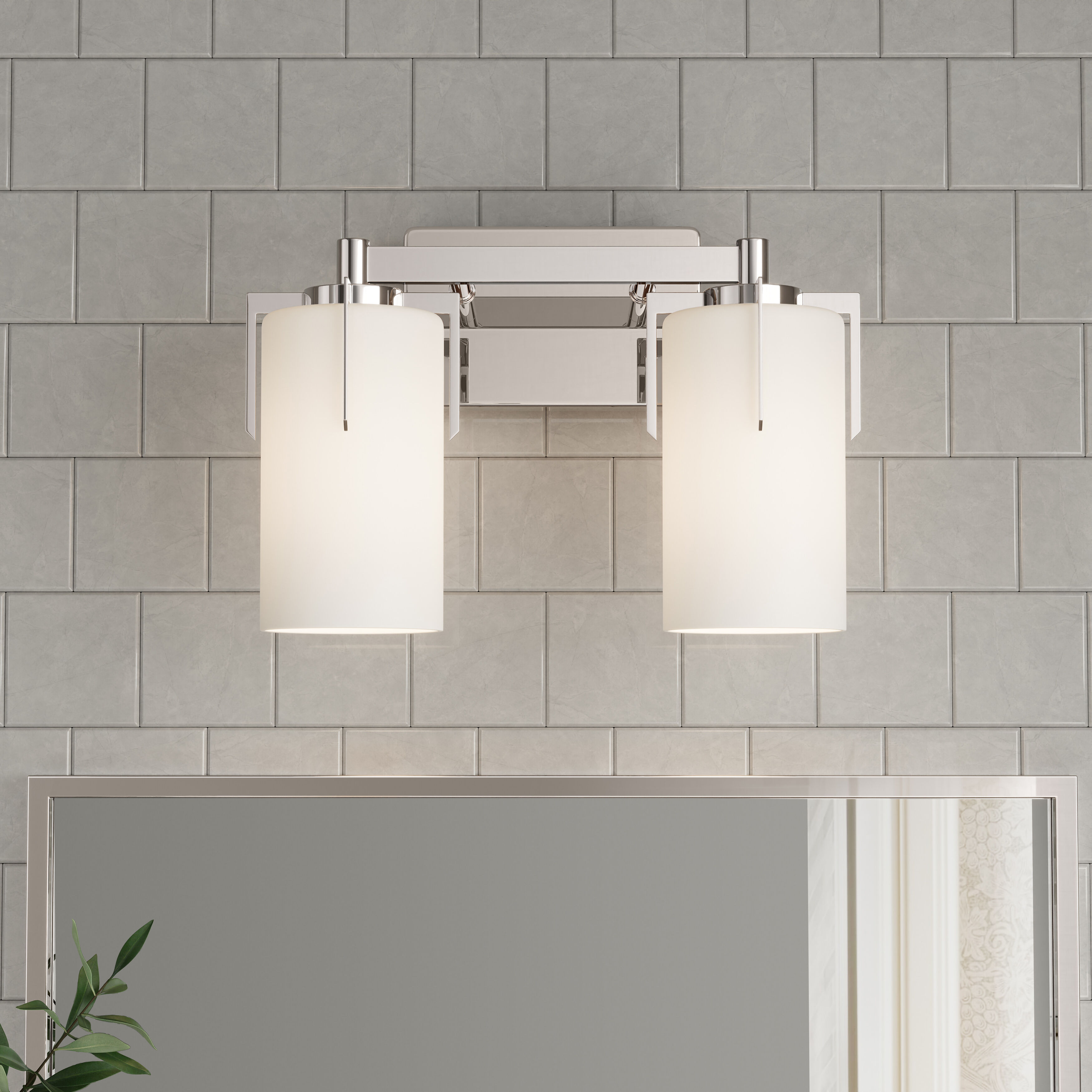 Froselle 2 Light 13.25 inch Polished Nickel Bathroom Vanity Light Wall Light