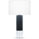 Locke 31 inch 150.00 watt Black Matte Table Lamp Portable Light, Finely Ribbed Surface