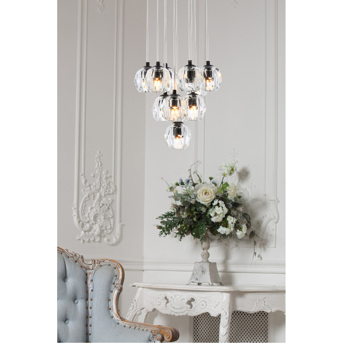 Eren 10 Light 11 inch Black Pendant Ceiling Light