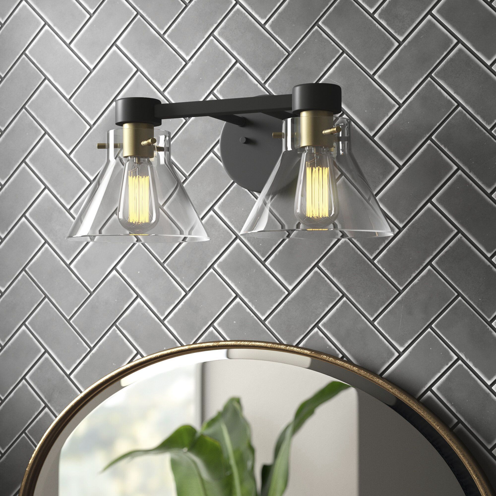 Willow Creek 2 Light 17 inch Matte Black Bath Bar Wall Light