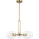 Codyn 5 Light 26 inch Satin Brass Chandelier Ceiling Light