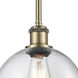 Ballston Athens 1 Light 8 inch Antique Brass Pendant Ceiling Light, Ballston