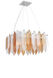 Stratus 8 Light 26 inch Chrome Frame Amber and Frosted Glass Chandelier Ceiling Light