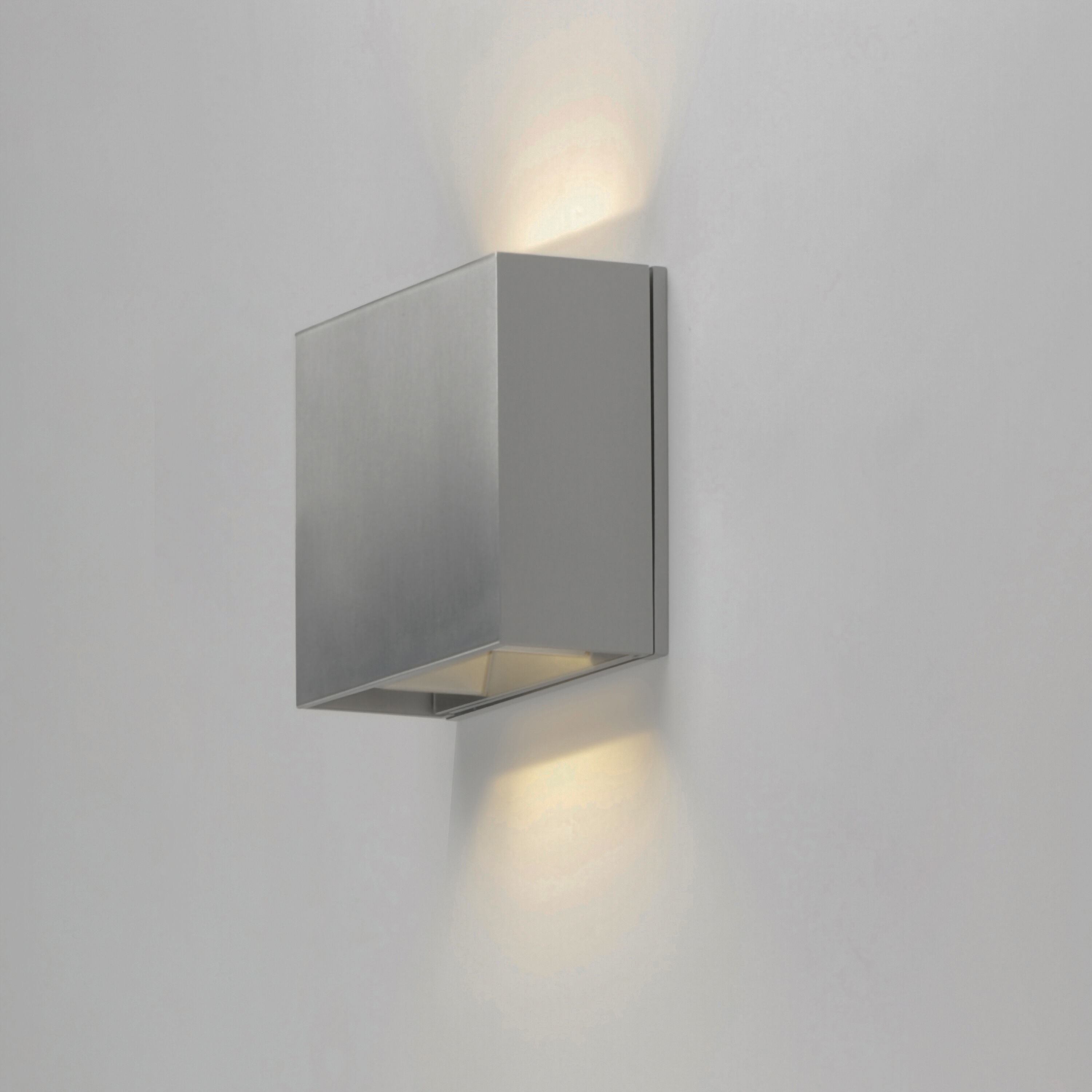 Alumilux Cube Wall Sconce Wall Light in Satin Aluminum