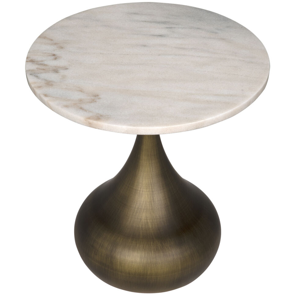 Mateo 19 X 18 inch Aged Brass Side Table
