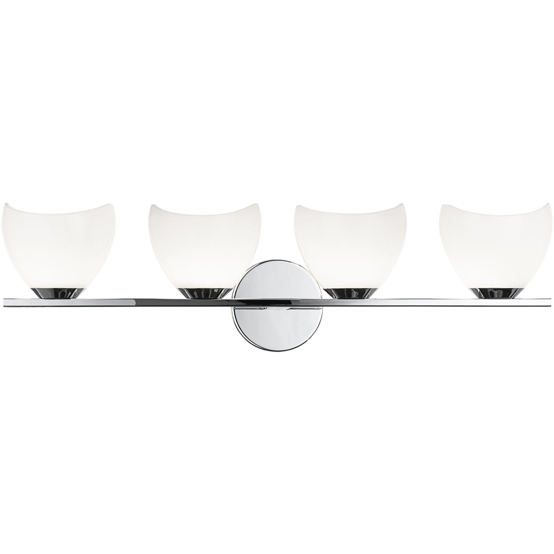 Uptowne 4 Light 26.75 inch Chrome Bath Vanity Light Wall Light in Chrome and Opal Glass