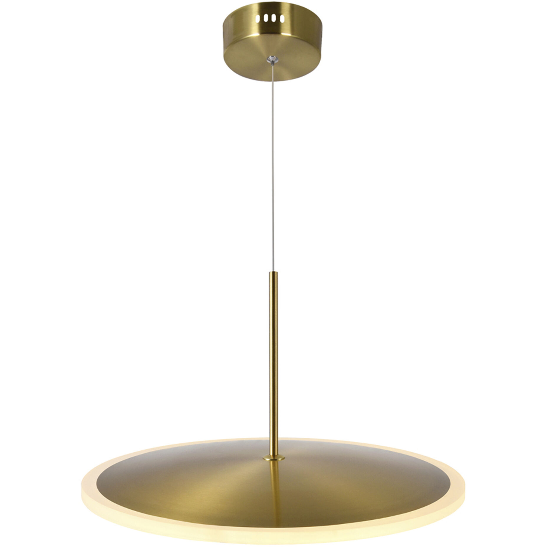 Ovni LED 16 inch Brass Down Pendant Ceiling Light