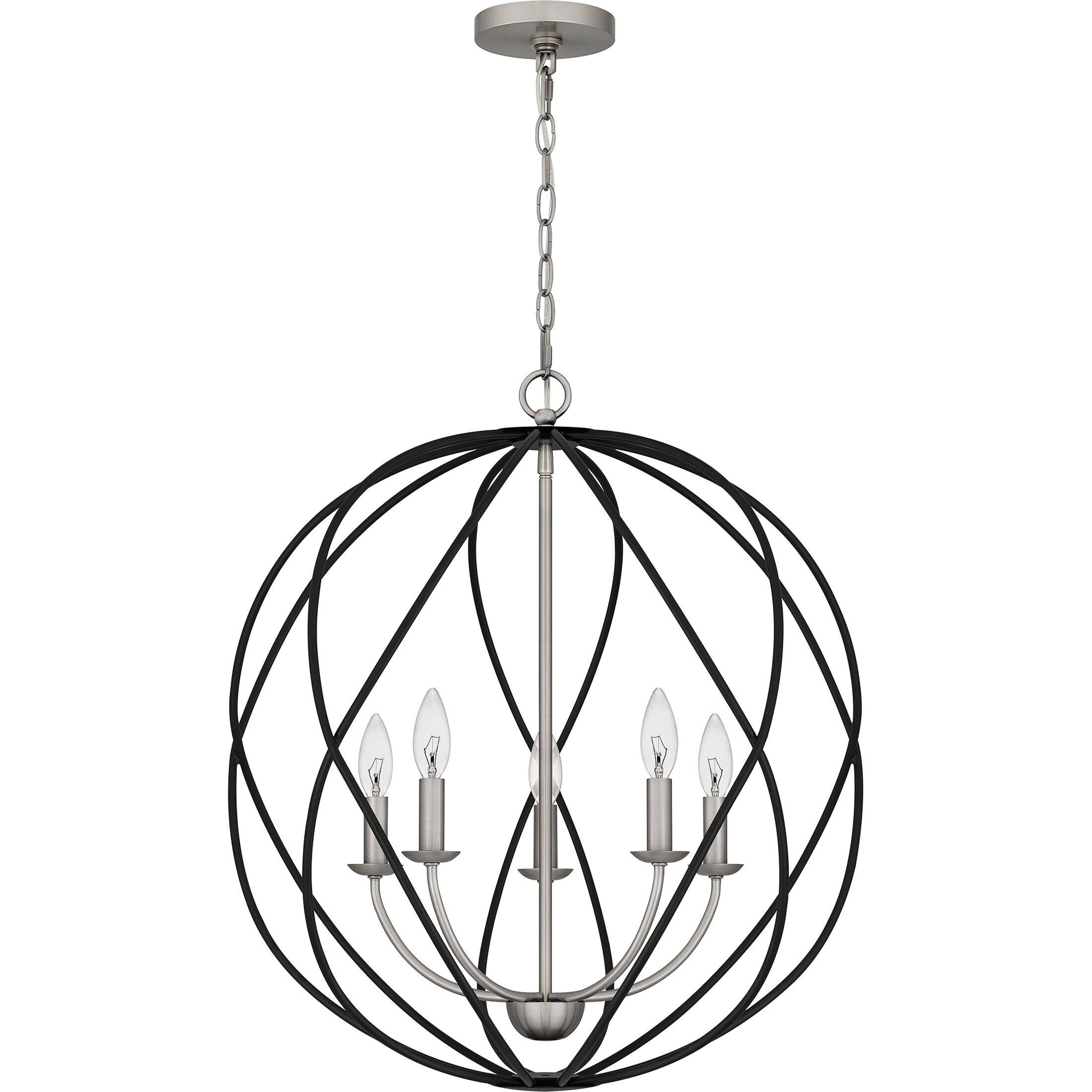 Bryn 5 Light 24 inch Antique Nickel Pendant Ceiling Light