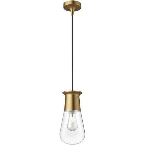 Marcel 1 Light 5.88 inch Vintage Brass Down Pendant Ceiling Light