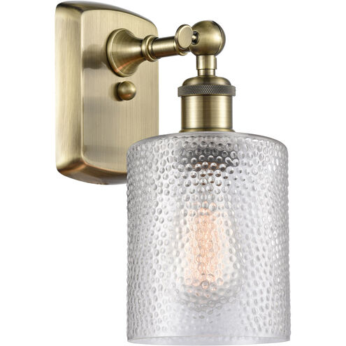 Ballston Cobbleskill 1 Light 5 inch Antique Brass Sconce Wall Light in Incandescent, Clear Glass, Ballston