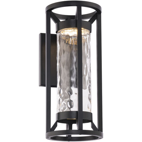 Roslyn LED 14 inch Black Outdoor Wall Light, dweLED
