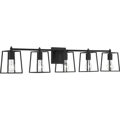 Dunn 5 Light 41 inch Flat Black Vanity Light Wall Light