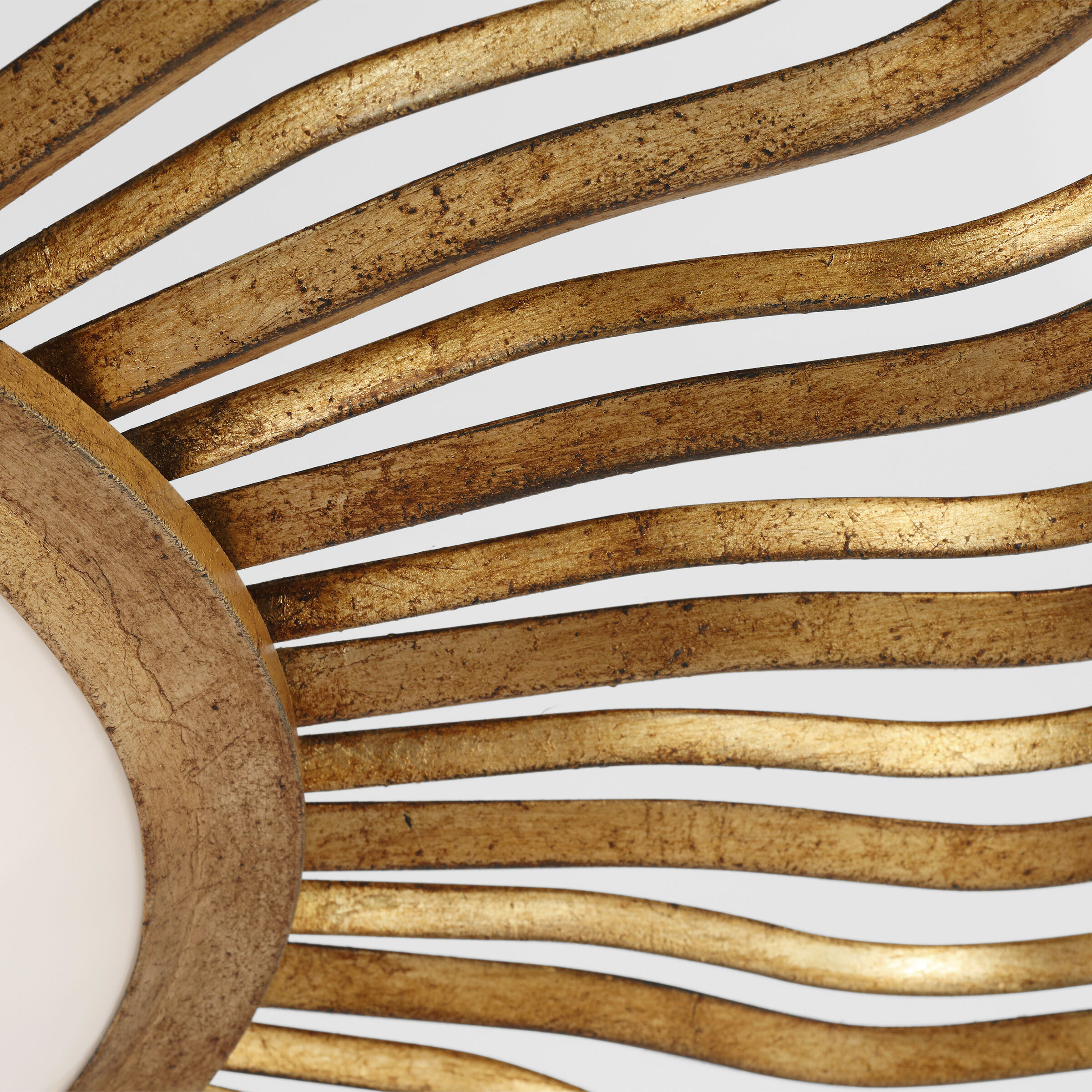 Suzanne Kasler Re LED 48.75 inch Gilded Iron Semi-Flush Mount Ceiling Light