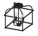 Transitional 4 Light 12 inch Matte Black Semi-Flush Ceiling Light