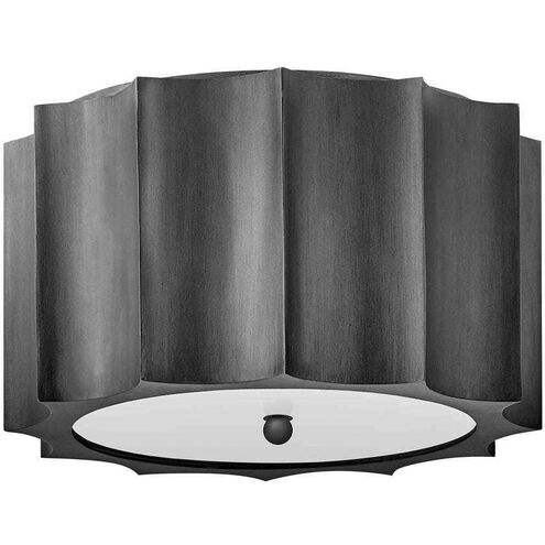 Lisa McDennon Gia LED 14 inch Brushed Graphite Indoor Flush Mount Ceiling Light