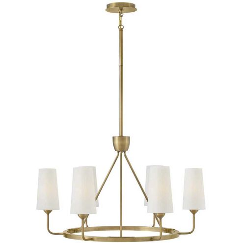 Lewis 28.75 inch Heritage Brass Indoor Chandelier Ceiling Light