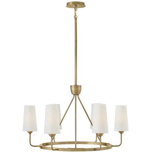 Lewis LED 29 inch Heritage Brass Indoor Chandelier Ceiling Light