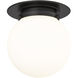 Calhoun 1 Light 9 inch Matte Black Flush Mount Ceiling Light