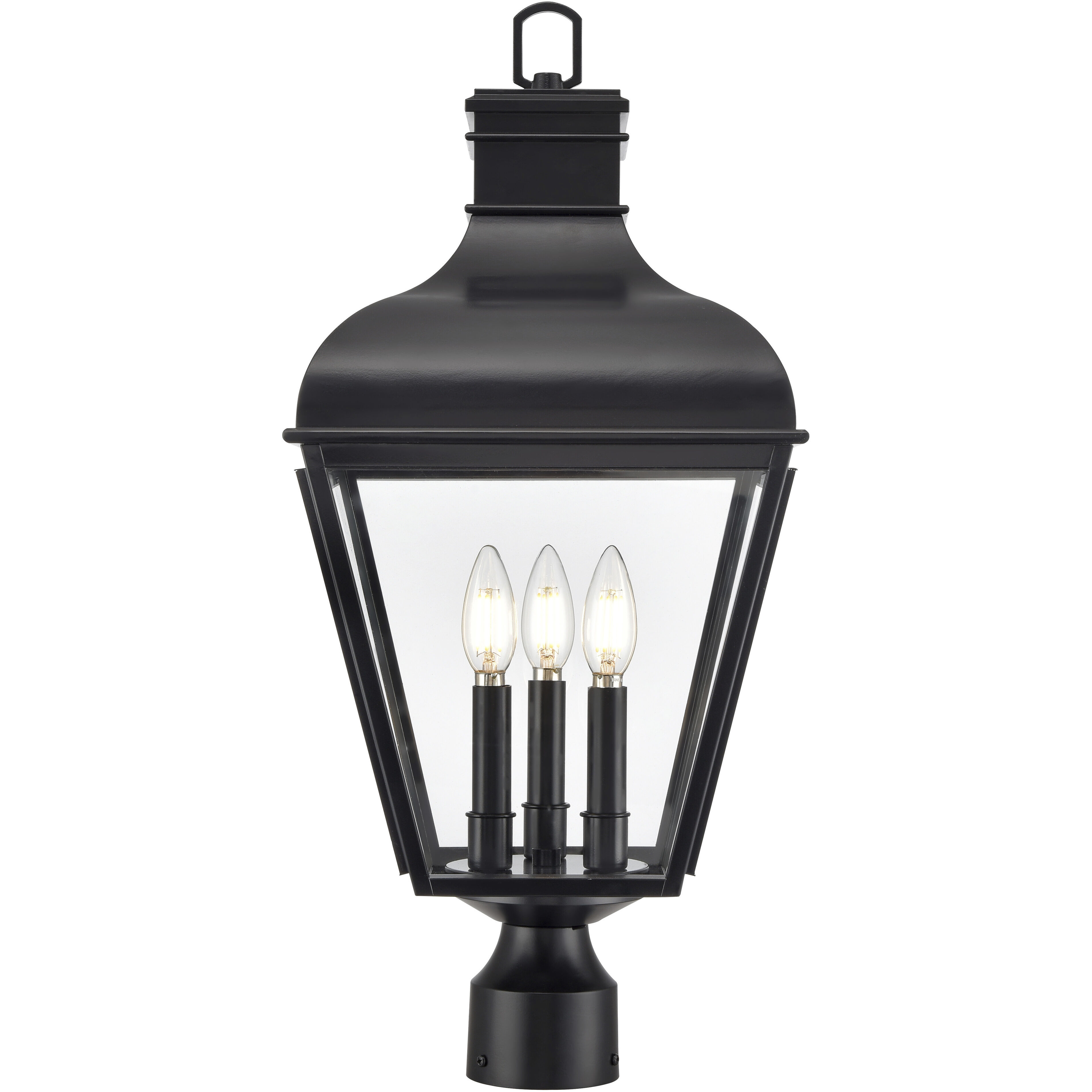 Edenton 3 Light 24 inch Matte Black Outdoor Post Lantern