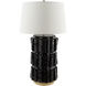 Vage 33.5 inch 150 watt Glazed and Electroplated Accent Table Lamp Portable Light