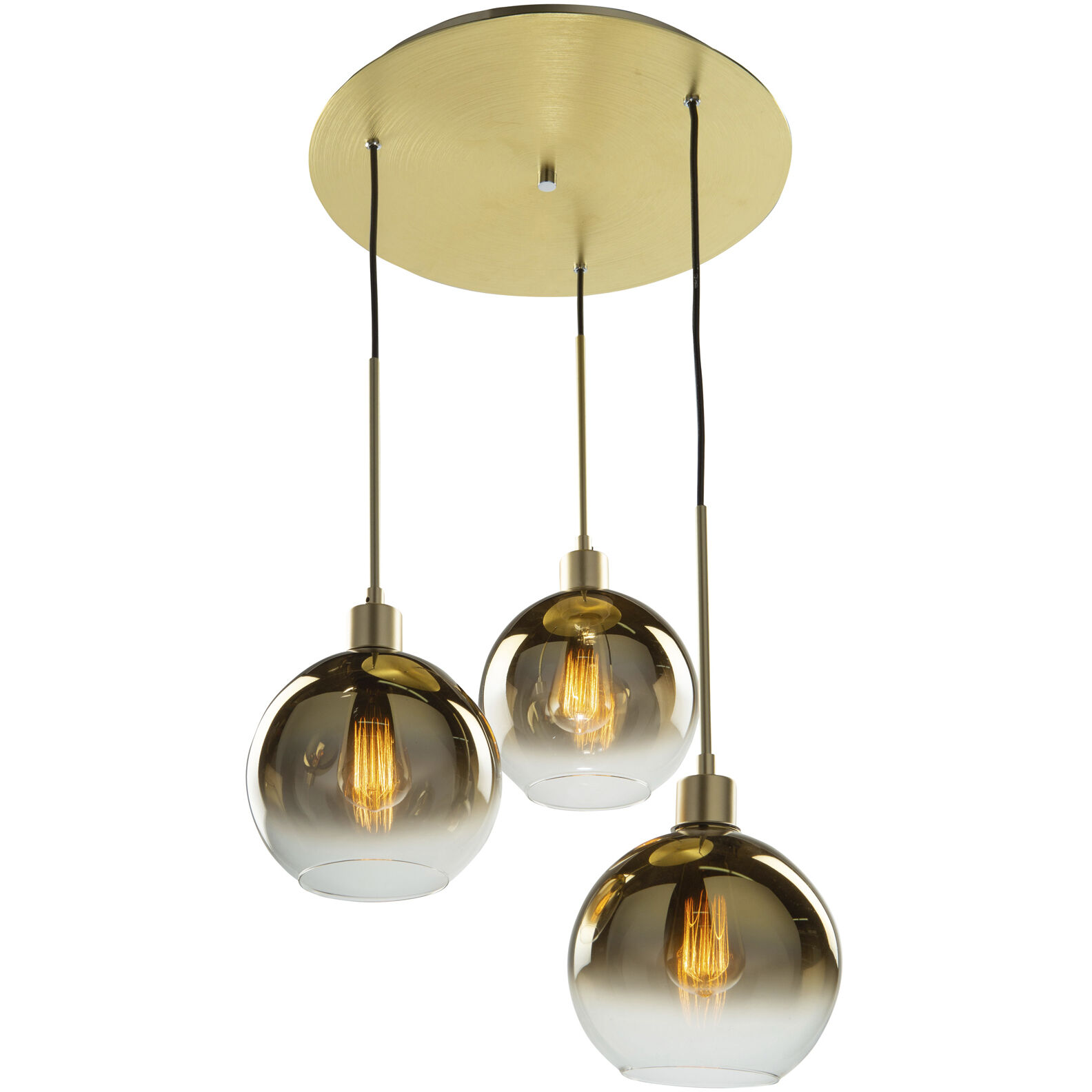 Morning Mist 3 Light 19.75 inch Gold Multi Light Pendant Ceiling Light