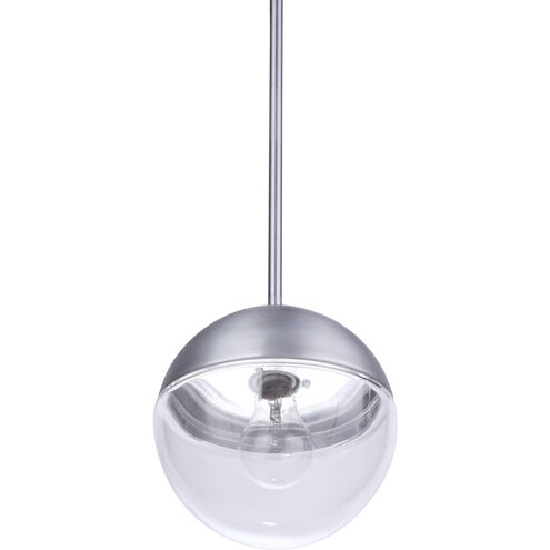 Evie 1 Light 7.5 inch Satin Aluminum Outdoor Pendant