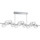 Gaia LED 72 inch Classic Silver Chandelier Ceiling Light in 3000K LED, Clear, Twisted Branch