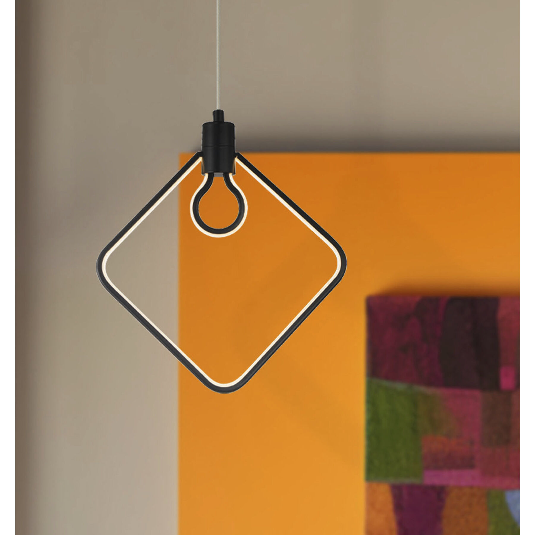 Edison's Outline LED 11.5 inch Coal Pendant Ceiling Light