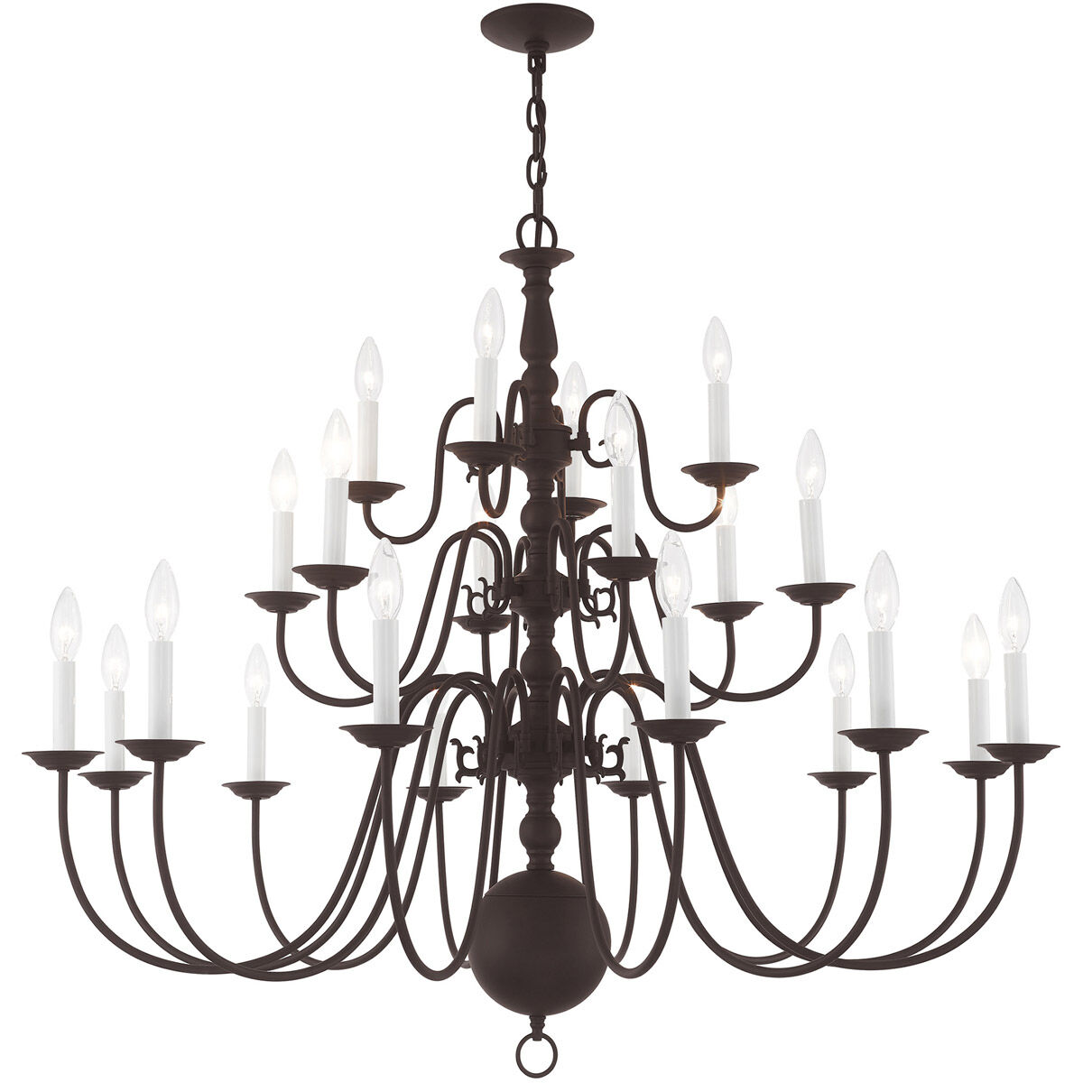 Williamsburgh 22 Light 42 inch Bronze Chandelier Ceiling Light