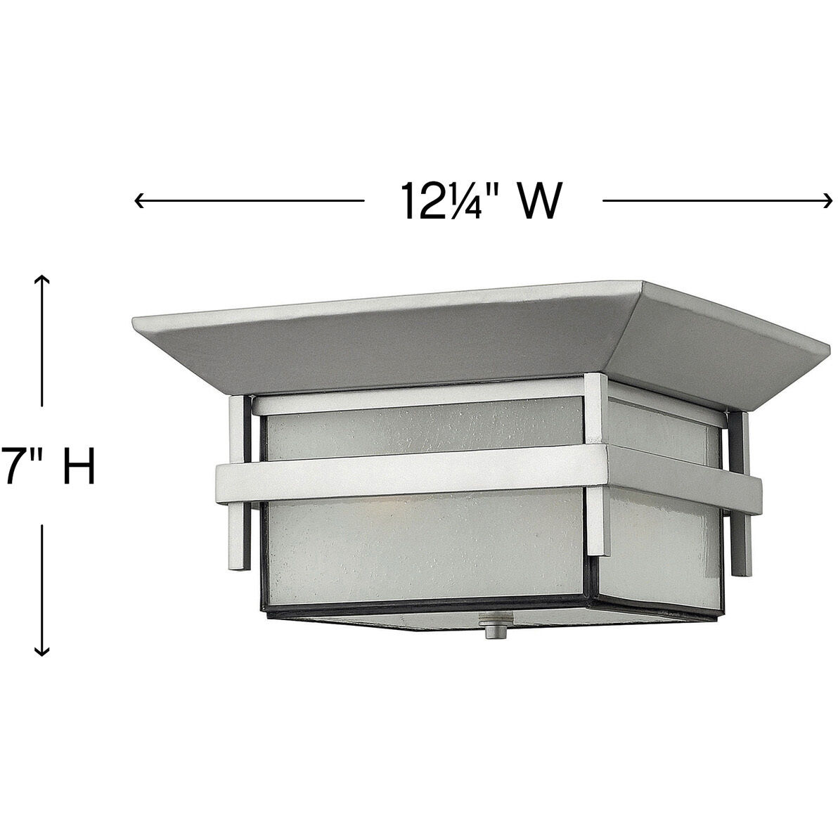 Estate Series Harbor 2 Light 12.25 inch Titanium Outdoor Flush Mount