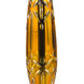 Glossy Amber 26 inch 150.00 watt Polished Chrome Table Lamp Portable Light, 24% Lead Crystal