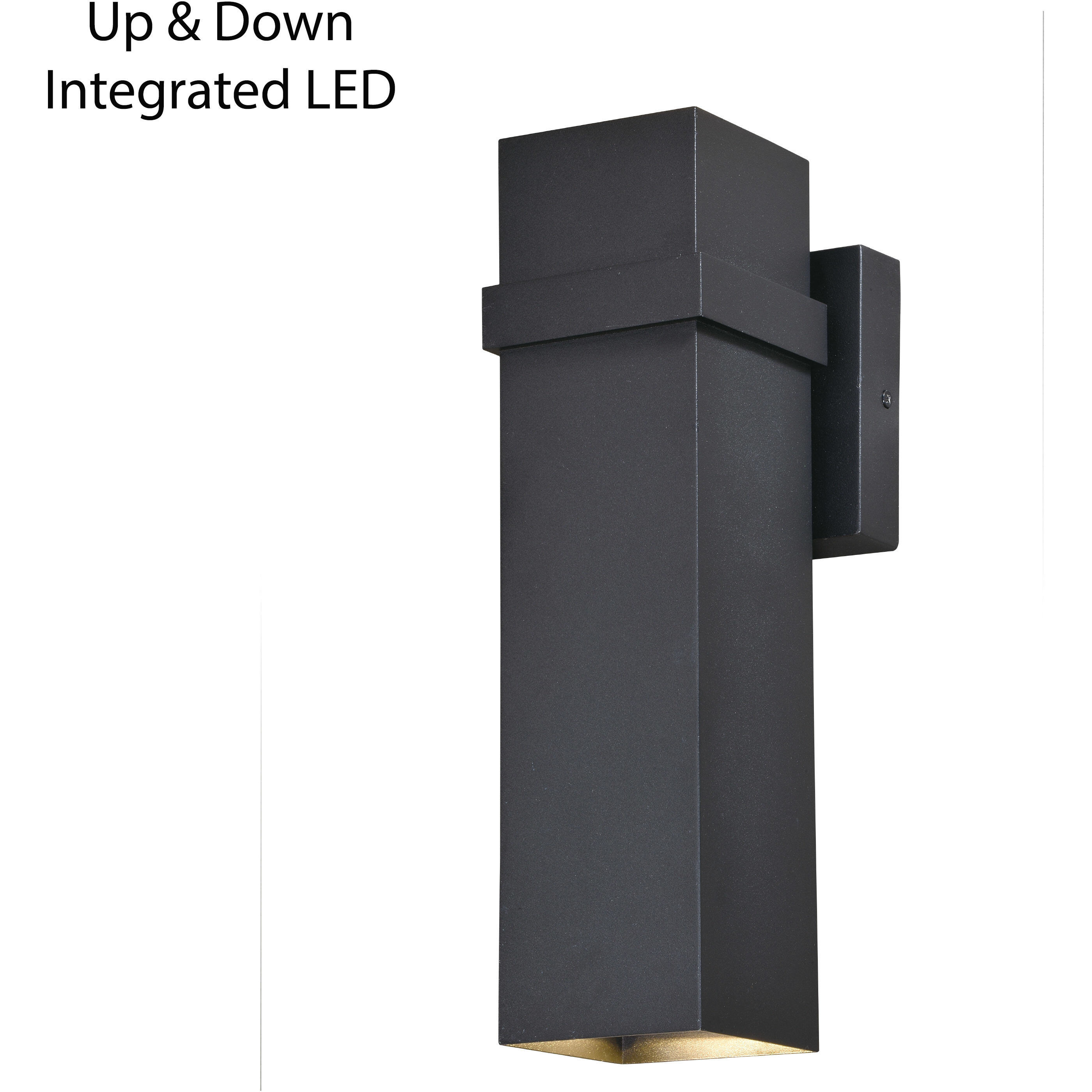 Lavage LED 14 inch Textured Black Outdoor Wall