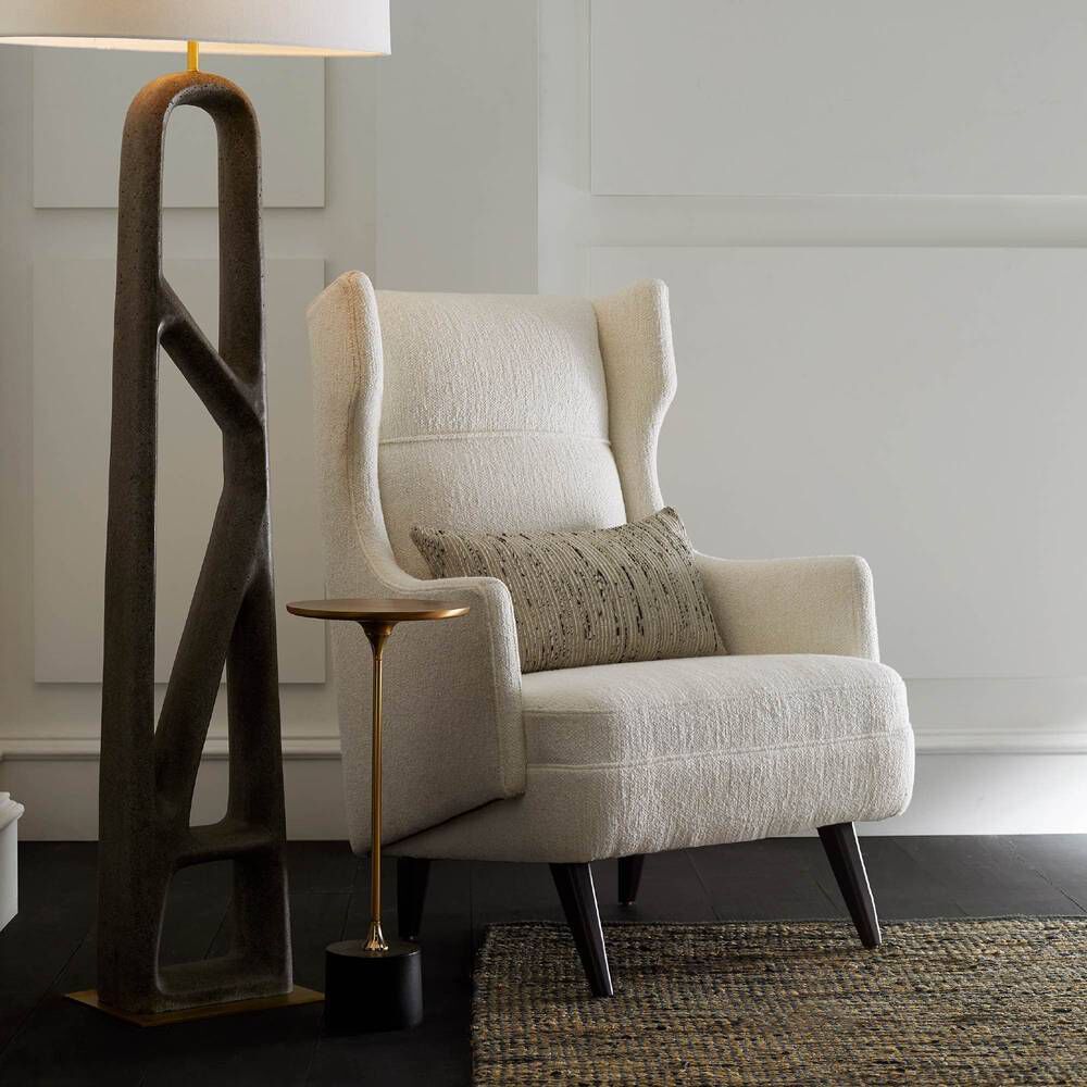 Fitz 10 inch Antique Brass/Blackened Iron Side Table, Round